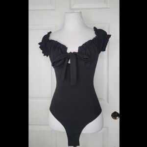 White Fox Boutique bodysuit off the shoulders top
